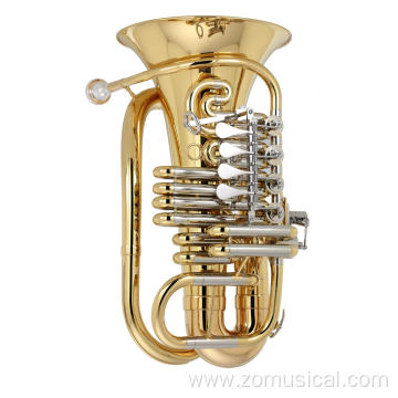 Tuba F brass rotary valve